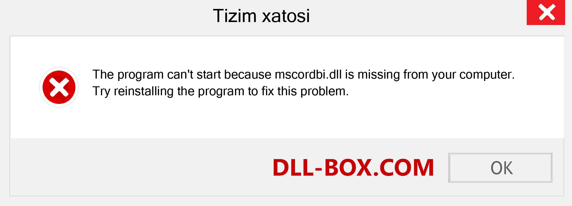 mscordbi.dll fayli yo'qolganmi?. Windows 7, 8, 10 uchun yuklab olish - Windowsda mscordbi dll etishmayotgan xatoni tuzating, rasmlar, rasmlar